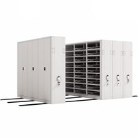 Système d'étagères mobiles compactables en acier robuste pour l'archivage et le classement en bureau ou en bibliothèque