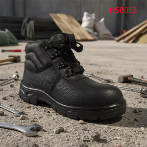 Chaussures de sécurité YYR, Port Operation, en cuir PU, avec embout et semelle en fer, coutures en bois, semelle en caoutchouc, chaussures de travail HSB270 - Product Image 4