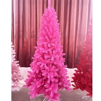 Sapin de Noël rose de 1,80 m pour intérieur, vente chaude directe usine, faible MOQ, sapins de Noël de haute qualité à charnières