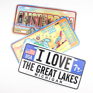 Precio de fábrica, logotipo personalizado, impresión, esmalte metálico, ciudad de <span class=keywords><strong>Michigan</strong></span>, países, recuerdo turístico, matrícula de coche - Product Image 1
