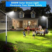 Lampadaire Solaire Commercial Tout-en-un 2025 IP65 en Plastique 300W/400W/500W avec Capteur et Batterie ABS pour Éclairage Routier