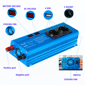 Inversor de Corriente de Onda Sinusoidal Pura de 1000W, 12V 24V 48V a 110V 220V, Inversor Solar de CC a CA - Product Image 5