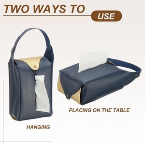 กล่องใส่กระดาษทิชชูหนัง PU แบบแขวน ดีไซน์สร้างสรรค์ ขายส่ง ราคาถูก - Product Image 3