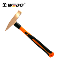 Marteau à décapage de calamine WEDO en cuivre à tête carrée et manche en fibre de verre, non magnétique pour l'élimination de la rouille industrielle, OEM/ODM disponible