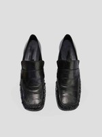 Mocassins ANSU en cuir véritable plissé, bout carré, à enfiler, style français, respirants, légers, tendance printemps-automne