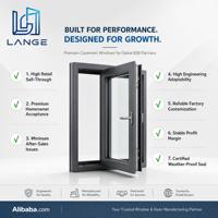 Ventanas Abatibles Modernas de Aluminio LANGE, Doble Acristalamiento, Ventana Abatible de Aluminio Hecha a Medida para Casa