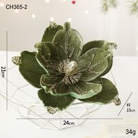 Realistische Duftende Stoff-Magnolien mit Klebepuder-Pailletten für Weihnachtsdekorationen