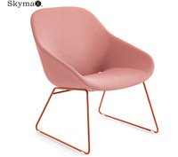 Mobilier pour restauration fauteuil de salon d'intérieur canapé chaise designer nouveau fauteuil de réception rose en tissu de luxe créatif unique de première classe