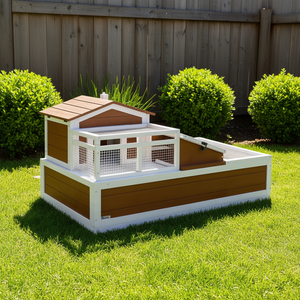 Hábitat para Tortugas Dottie, 44 x 25.5 x 25, Resistente a la Intemperie, Recinto para Reptiles de 2 Pisos, Diseño Moderno en Madera - Product Image 2