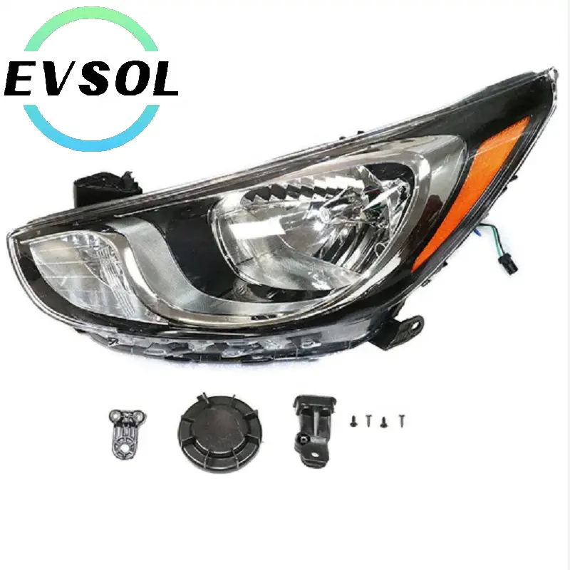 Sistema de iluminação para farol automotivo, sistema de iluminação, lâmpada de farol de halogênio e xenon para hyundai accent 2012 2013 2014, estados unidos