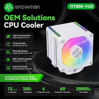 Enfriador de CPU de Doble Torre ARGB 76 CFM con Pantalla Digital 260W para Compradores al por Mayor B2B con 120 Patentes Independientes OEM ODM