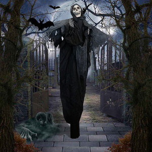 <span class=keywords><strong>2023</strong></span> Halloween Décoration <span class=keywords><strong>Maison</strong></span> <span class=keywords><strong>Hantée</strong></span> Fête Animée Noir Grim Squelette Reaper Halloween Props - Product Image 1
