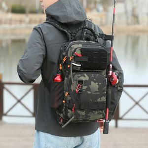 Nouveauté Sac à dos tactique camouflage pour homme Multifonctionnel Sacs de sport de pêche en plein air Doublure en polyester Fermeture éclair Mode - Product Image 4