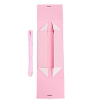 Boîte cadeau pliable à double ouverture unie avec nœud en soie, vide, pour emballage de cosmétiques, soins de la peau et maquillage