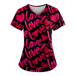 Blusa <span class=keywords><strong>da</strong></span> <span class=keywords><strong>donna</strong></span> con stampa a maniche corte in cotone divisa <span class=keywords><strong>da</strong></span> infermiera in poliestere - Product Image 4