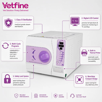 Autoclave à vapeur médical vétérinaire 18L 23L avec imprimante thermique pour hôpital vétérinaire, clinique, laboratoire