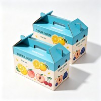 Voedselveilige, recyclebare, op maat gemaakte, groothandel, stevige papieren doos voor fruit (sinaasappel, appel, banaan, ananas) en groenteverpakkingen
