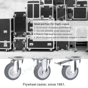 Hochelastisches TPE-Lenkrollenrad 3/4/5 Zoll |   Bodenschutz Hochbelastbar <span class=keywords><strong>Ideal</strong></span> für Flightcases Werkslieferung - Product Image 6