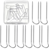 17 mm, 100 pièces, épingles en métal en forme de U, aiguilles droites pour la couture, la fabrication de bijoux et les fournitures de couture pour tissus