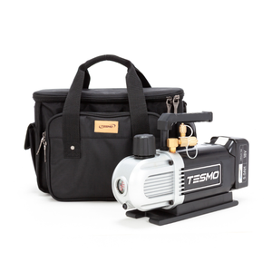 Pompe à vide sans fil Tesmo TESMO-110, 18V, batterie lithium 5.0Ah, moteur en alliage d'aluminium et cuivre, pour service de réfrigération AC - Product Image 1