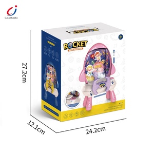 Chengji nueva máquina educativa divertida receptora de frijoles juguete eléctrico musical de dibujos animados espacio cohete bola catcher para niños - Product Image 6