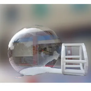 utilizzato a buon mercato grande gonfiabile trasparente bubble spagna tenda con un tunnel per la vendita