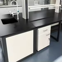 Meuble de laboratoire moderne résistant aux produits chimiques de comptoir Compact Trespa HPL pour poste de travail de laboratoire