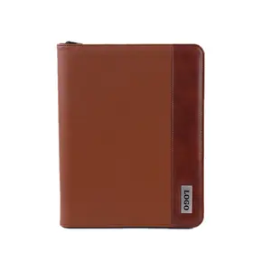 Luxury A4 Leather Portfolio Folder with Power Bank Gift Box Business Presentation Folder Conference Folder Leather Padfolio