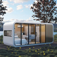 Cabine de luxe en conteneur Apple avec salle de bain et chambre à coucher, design moderne, panneau sandwich étanche