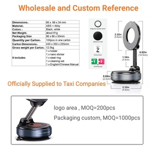 Soporte Magnético para Teléfono de Coche con Succión al Vacío, Rotación de 360 Grados, Universal para Taxi, Flota y Conducción Diaria - Product Image 4