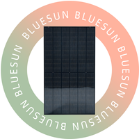 Panel Surya Bluesun 530W 600W Tipe-N TOPCon Bifasial Full Black Efisiensi Tinggi Modul PV Mono Garansi 30 Tahun