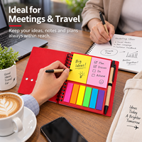 Carnet à spirale personnalisé avec notes adhésives et stylo – Ensemble de papeterie de bureau portable – Cadeau – Fabricant OEM avec logo personnalisé