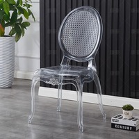 Chaise en acrylique transparente de style cristallin pour mariage et banquet