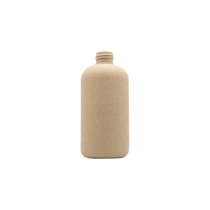 Eco Friendly Biodegradable Container 250ml Round Shoulder Bottle Wheat Straw Recyclable Bottles <b>for</b> Shower Gel Shampoo - Product Image 1
