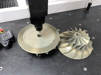 Roue de compresseur de turbocompresseur usinée CNC 5 axes par électroérosion à fil – Personnalisée OEM en aluminium/titane/acier 4140