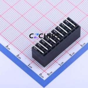 KF2EDGSR-3.5-2*9P Plug-in Terminal Block Bent Lead Through Hole,P=3.5mm Board-to-Board / Socket - Closed 2x9P 3.5mm Black - Product Image 2