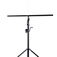 Soporte de Iluminación para Escenario, Portátil, Modular, de Aluminio Ligero, con Manivela, Altura Ajustable, Barra Transversal para Interiores/Exteriores, 60 kg