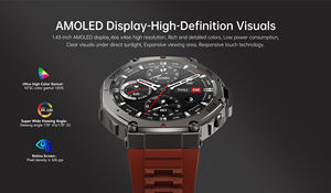 2025 GPS 야외 스포츠 스마트 시계 심박수 혈액 산소 BT 통화 1.43 인치 AMOLED 화면 5ATM 방수 Reloj Smartwatch - Product Image 3