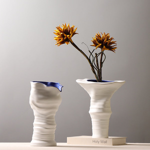 Vases de sol grands pour jardin intérieur, pots de fleurs hauts en rotin, jardins verticaux, vases de fleurs d'extérieur, pots de plantes ronds - Product Image 3