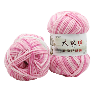 Écharpe en coton/acrylique pour bébé, tricotée à la main, fil épais, vente en gros, 5 brins, coton laitier teint - Product Image 2
