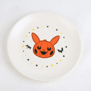 Assiette ronde en mélamine pour Halloween avec motif citrouille, impression numérique respectueuse de l'environnement pour décorations de fête - Product Image 2