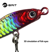 Leurre de pêche en mer à lancer longue distance, type jigging, en métal plombé coulant avec deux hameçons, poids de 10g à 22g, fourni par l'usine (10g, 14g, 18g, 22g)