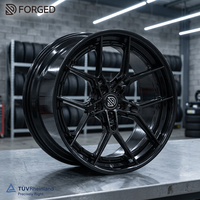Jantes en alliage d'aluminium forgées sur mesure GUDE, deux pièces, neuves, 30 mm ET, finition noire, design concave, garantie à vie, ajustement universel