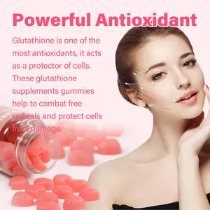 Chinaherbs Natural glutatión colágeno gomitas brillantes Efectos y vitaminas puras Efectos antioxidantes gomitas blanqueadoras de la piel