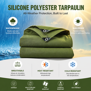 Bâche en toile enduite de silicone, imperméable, facile à nettoyer, résistante à la moisissure, anti-âge, ignifuge, pour auvent de jardin - Product Image 5
