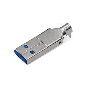 Conector USB 3.0 Tipo-A Macho para Montaje en Cable, Aislante Azul, Ensamblaje de 3 Piezas, Compatible con Cables de Diámetro Exterior de 6.0 mm - Product Image 5