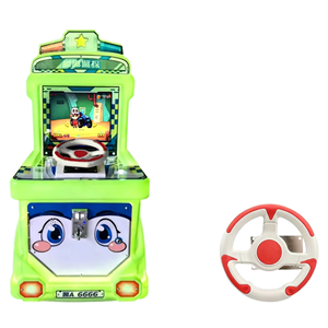 Machine de jeu vidéo d'arcade à monnayeur simulateur de course automobile pour FEC Funpark, en fer et plastique, pour enfants (version anglaise) - Product Image 1