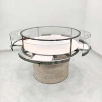 Vitrine de présentation pour bijoux et montres en acier inoxydable, avec verre transparent, design mobile et rotatif, personnalisable, comptoir de luxe antique
