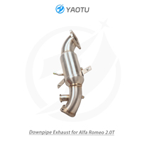 YT knalpot baja tahan karat berkinerja tinggi dengan katalis dirancang untuk kendaraan Alfa Romeo 2.0T