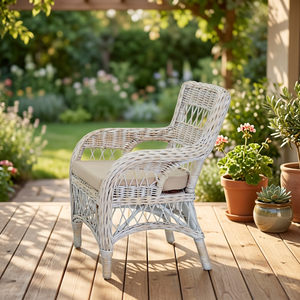 ชุดเก้าอี้นั่งเล่นแฮนด์เมดดีไซน์ทันสมัยจาก Amora Living ผลิตจากหวายคุณภาพพรีเมียม เหมาะสำหรับห้องนั่งเล่น โฮมออฟฟิศ เฟอร์นิเจอร์สไตล์เอเชียโมเดิร์น - Product Image 4
